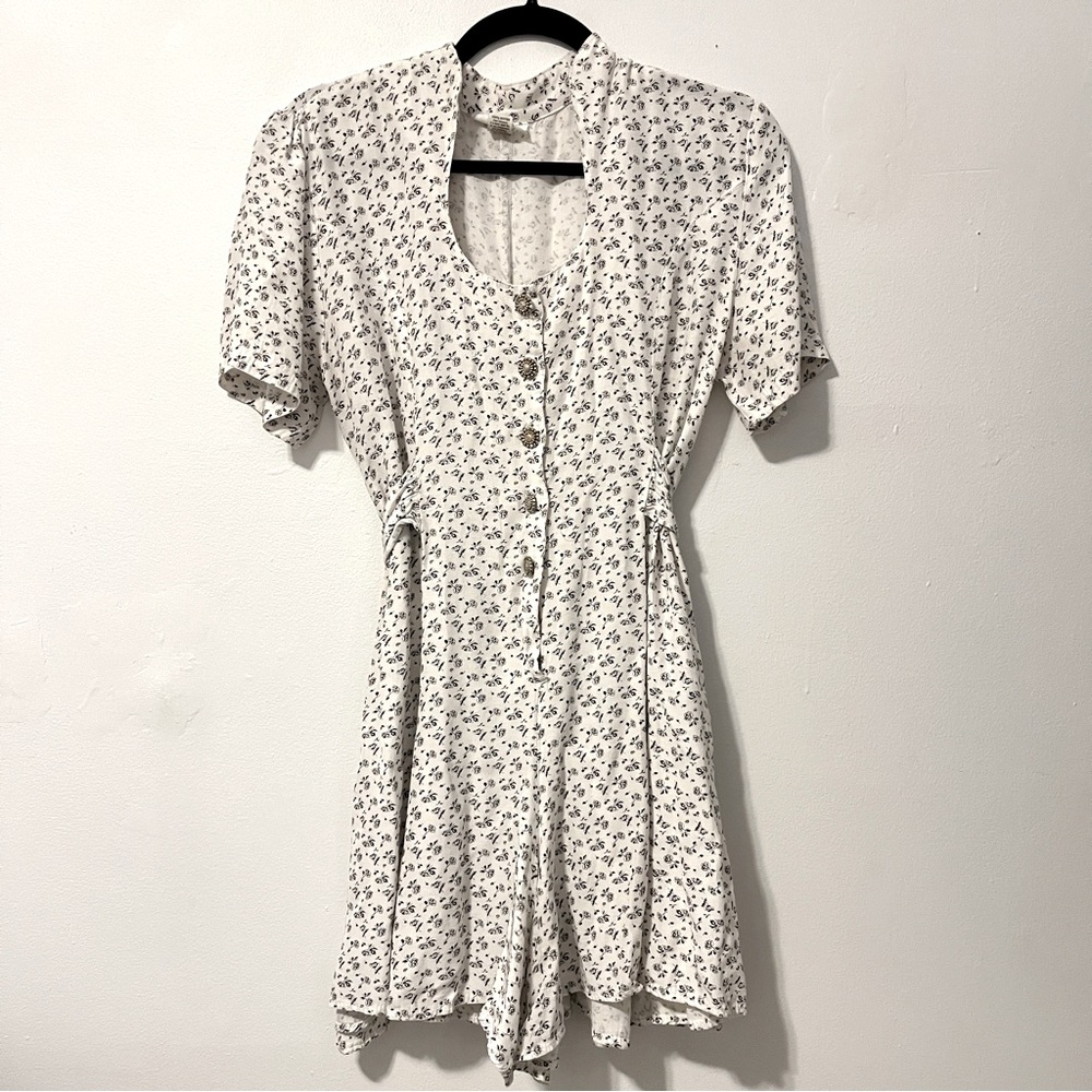 vintage floral romper intricate buttons